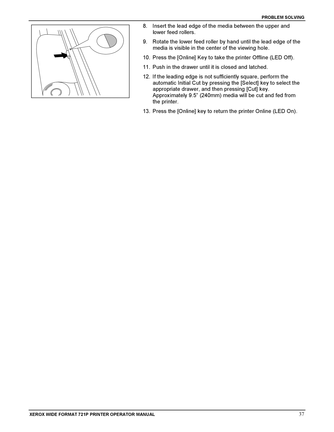 Xerox 721P manual Problem Solving 