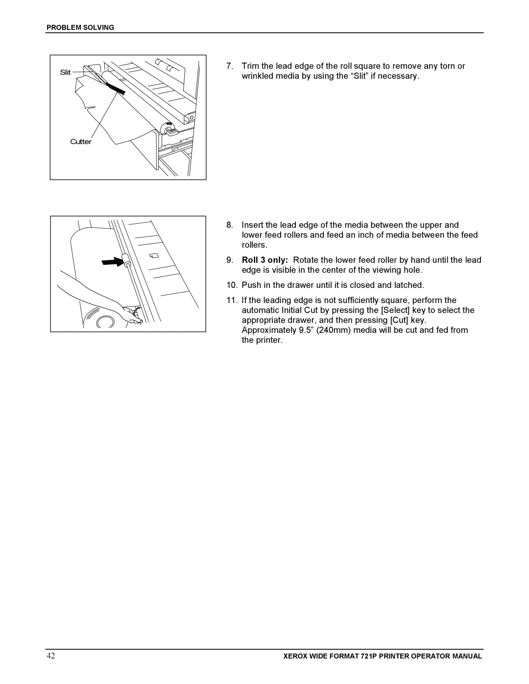 Xerox 721P manual Slit 