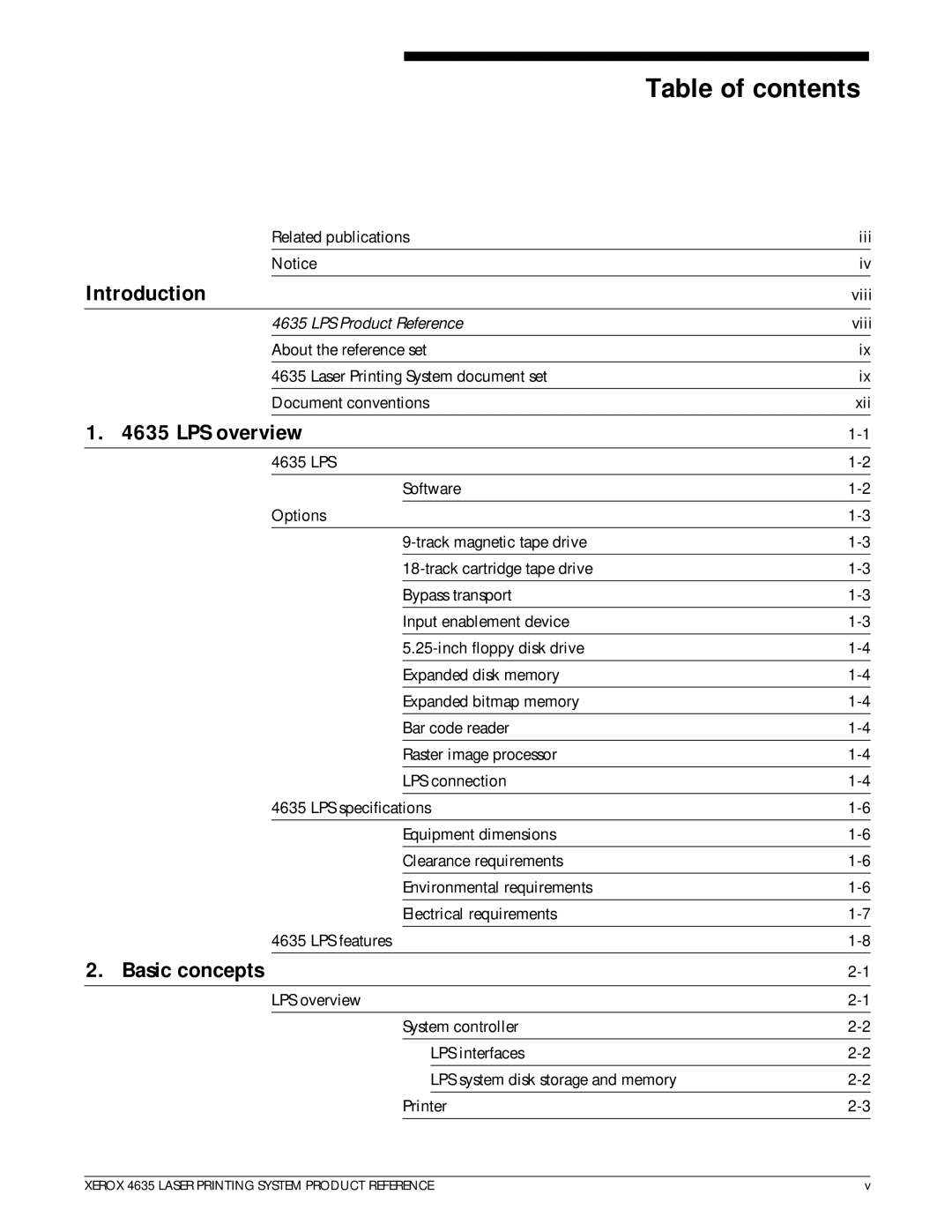 Xerox 721P83071 manual Table of contents 