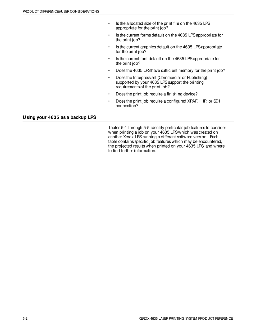 Xerox 721P83071 manual Using your 4635 as a backup LPS 