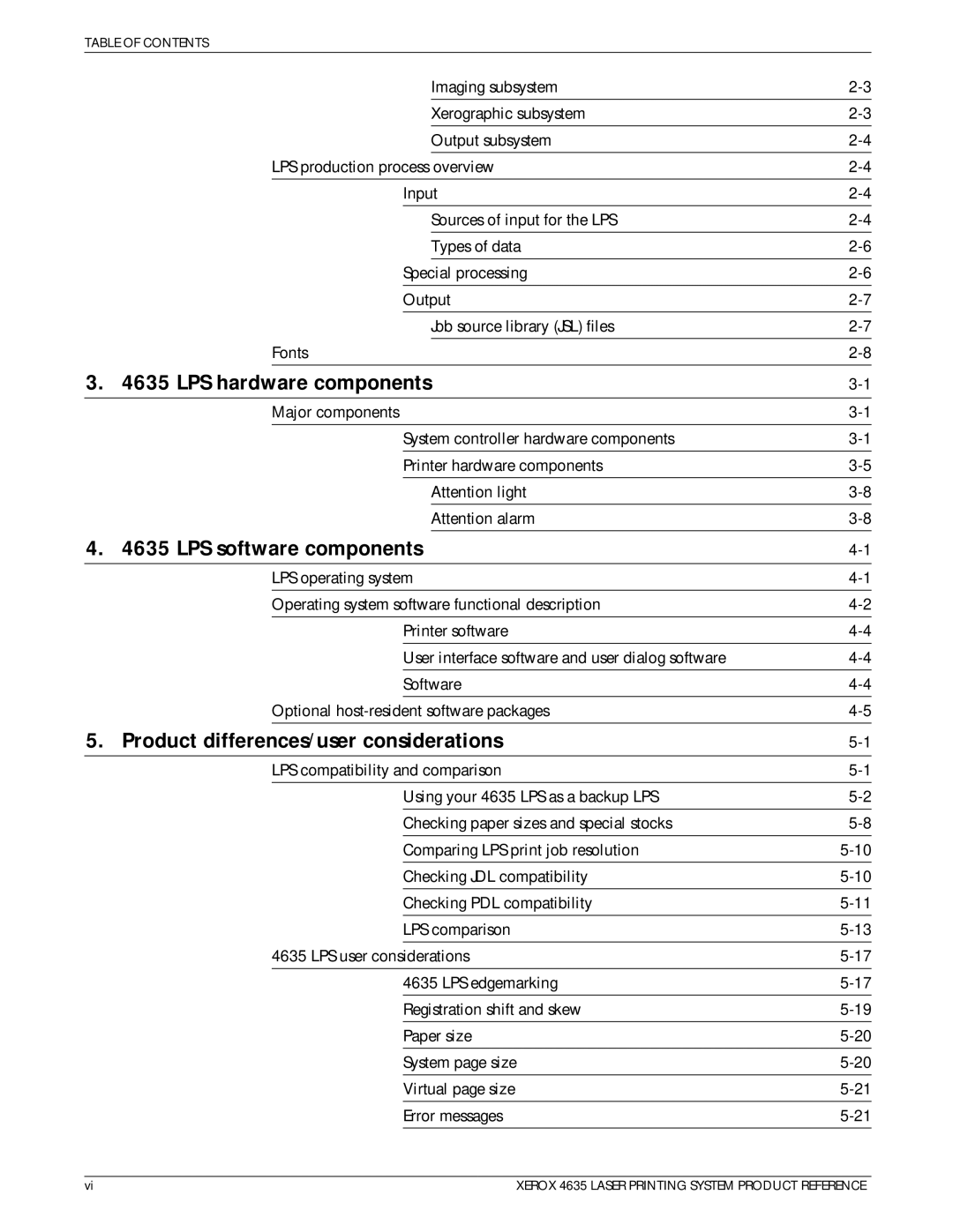 Xerox 721P83071 manual LPS hardware components, LPS software components, Product differences/user considerations 