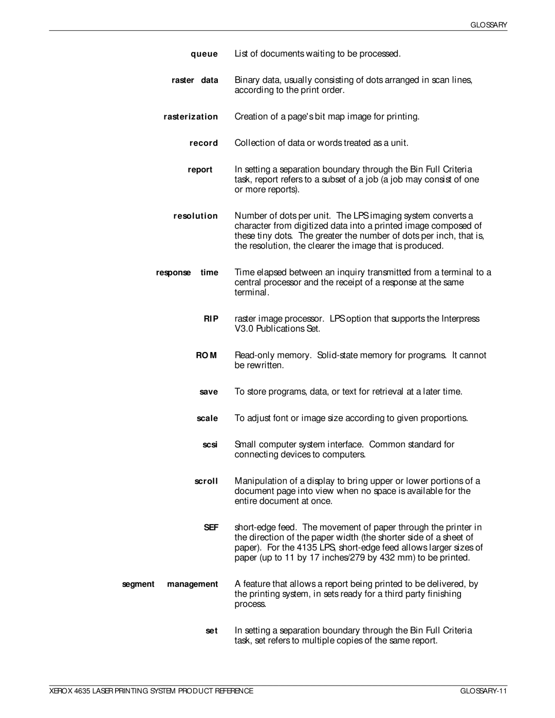 Xerox 721P83071 manual Rip, Rom, Sef 