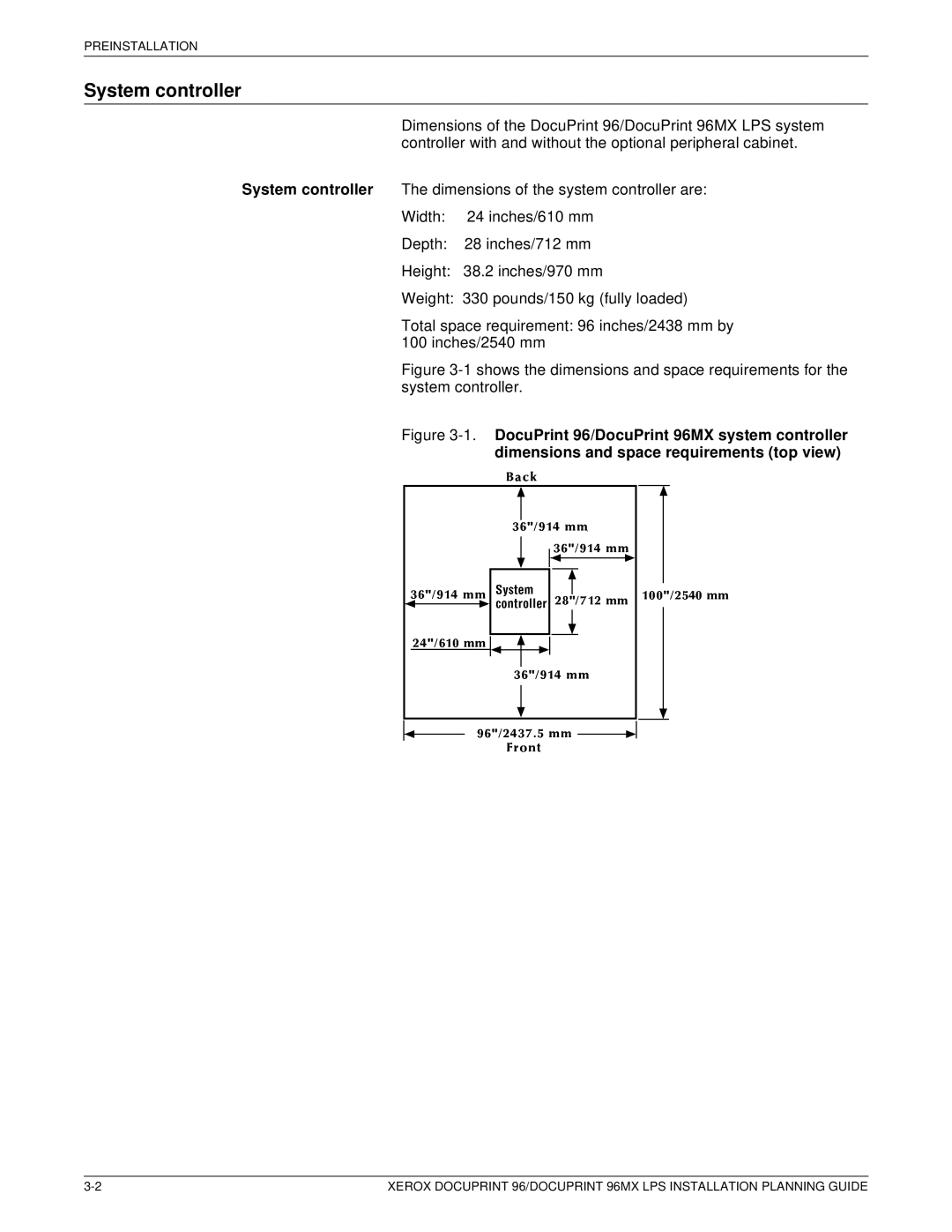 Xerox 721P85600 manual System controller 