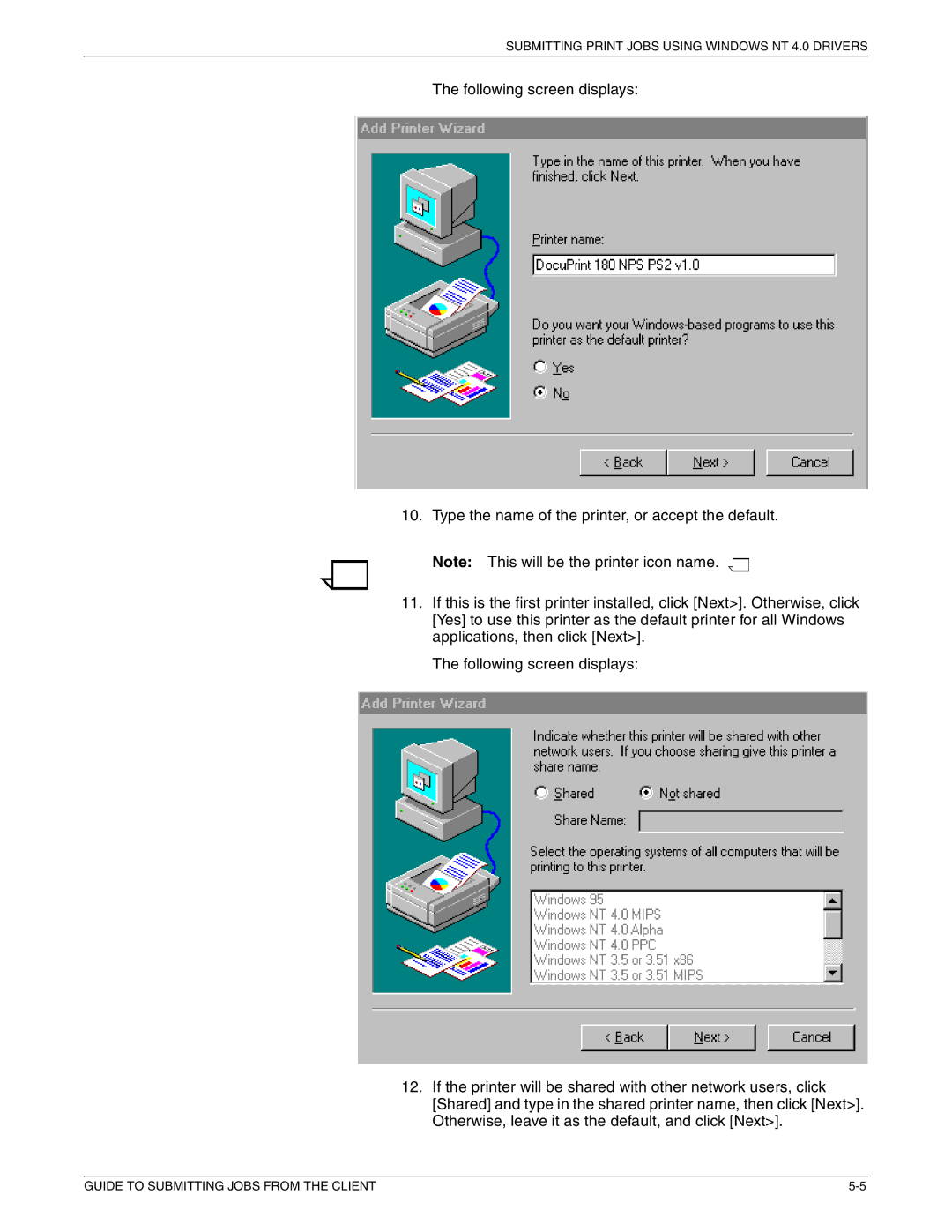 Xerox 721P87481 manual Submitting Print Jobs Using Windows NT 4.0 Drivers 