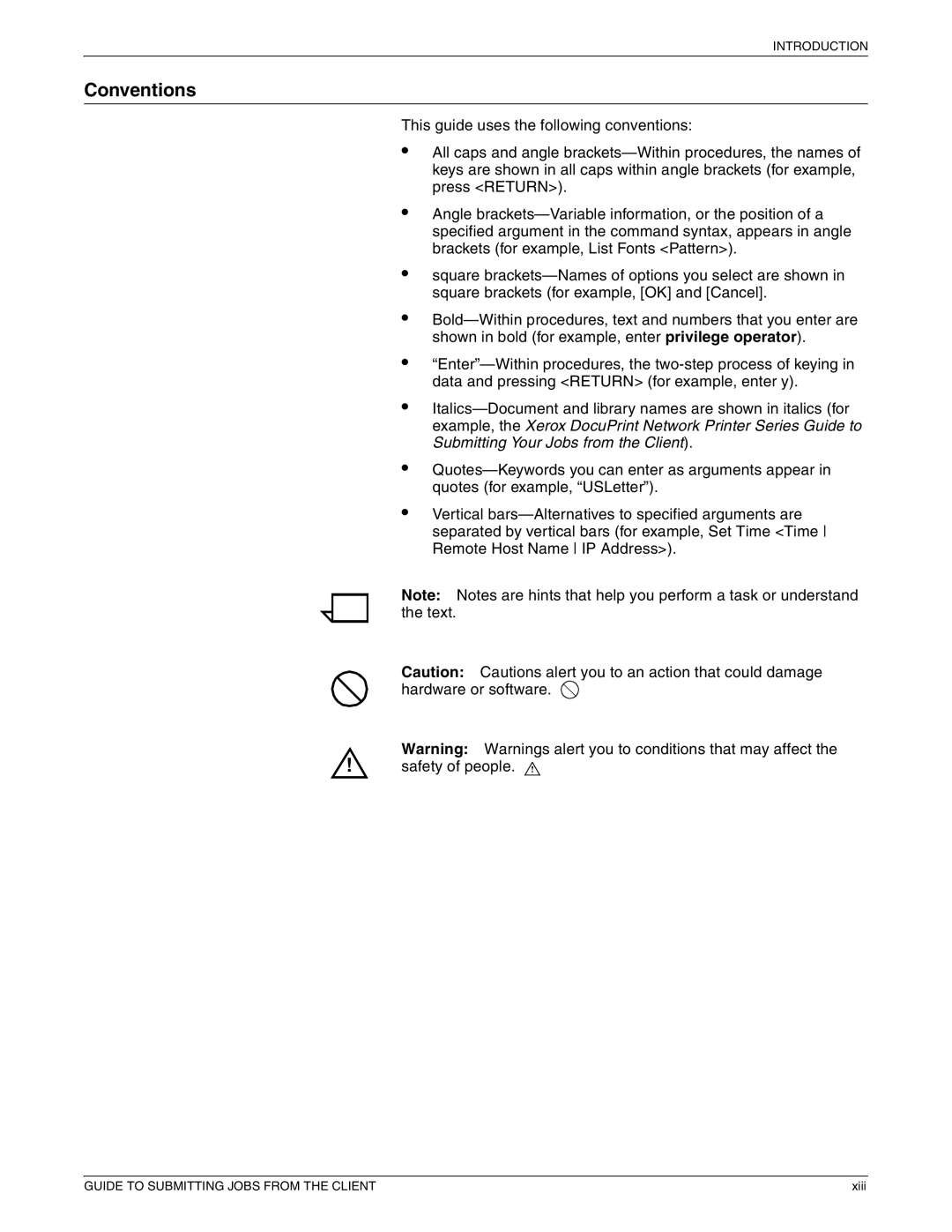 Xerox 721P87481 manual Conventions 