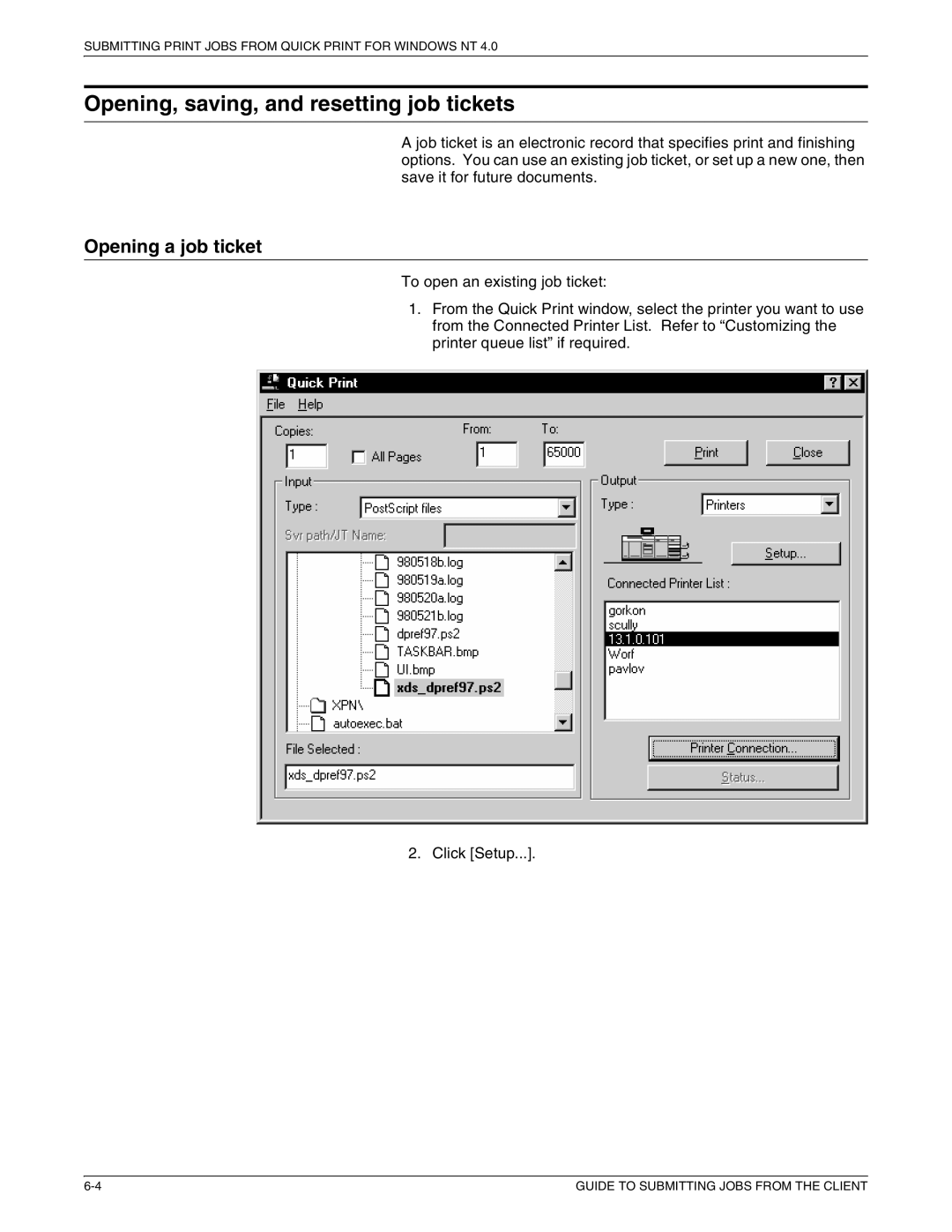 Xerox 721P87481 manual Opening, saving, and resetting job tickets 