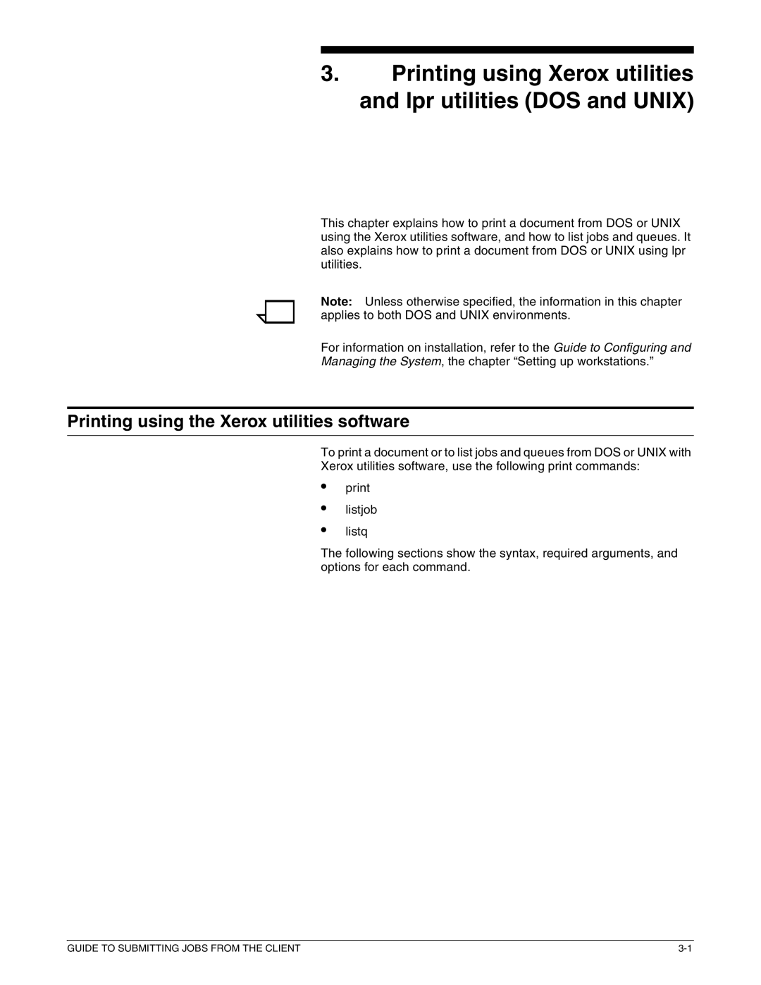 Xerox 721P87481 manual Printing using the Xerox utilities software 