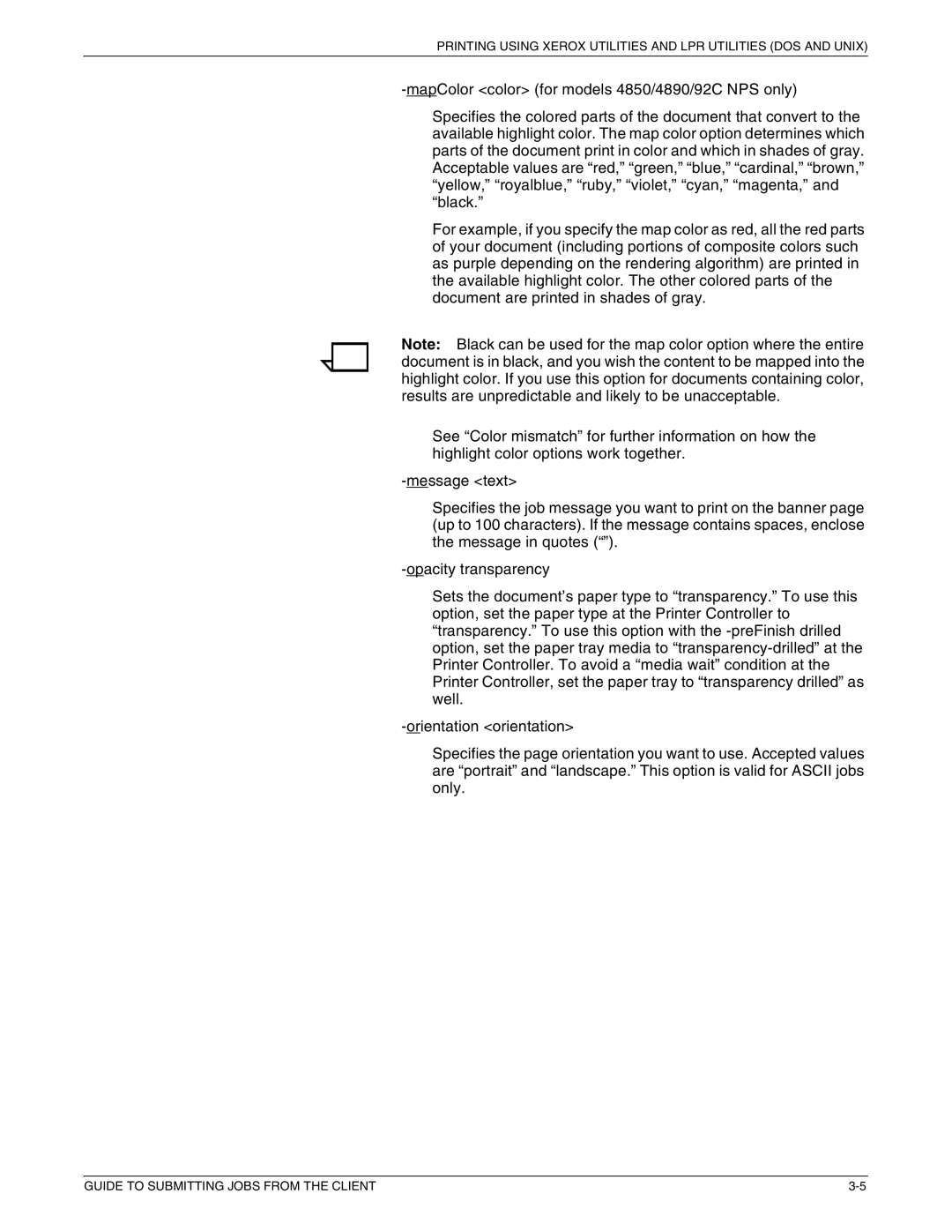 Xerox 721P87481 manual Guide to Submitting Jobs from the Client 