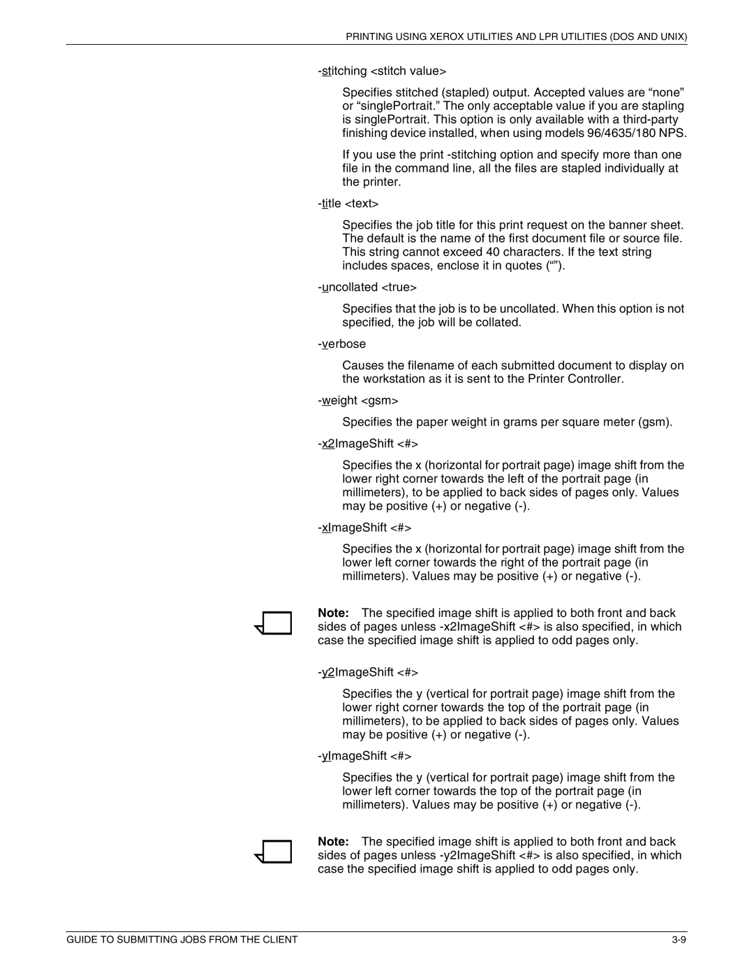 Xerox 721P87481 manual Guide to Submitting Jobs from the Client 