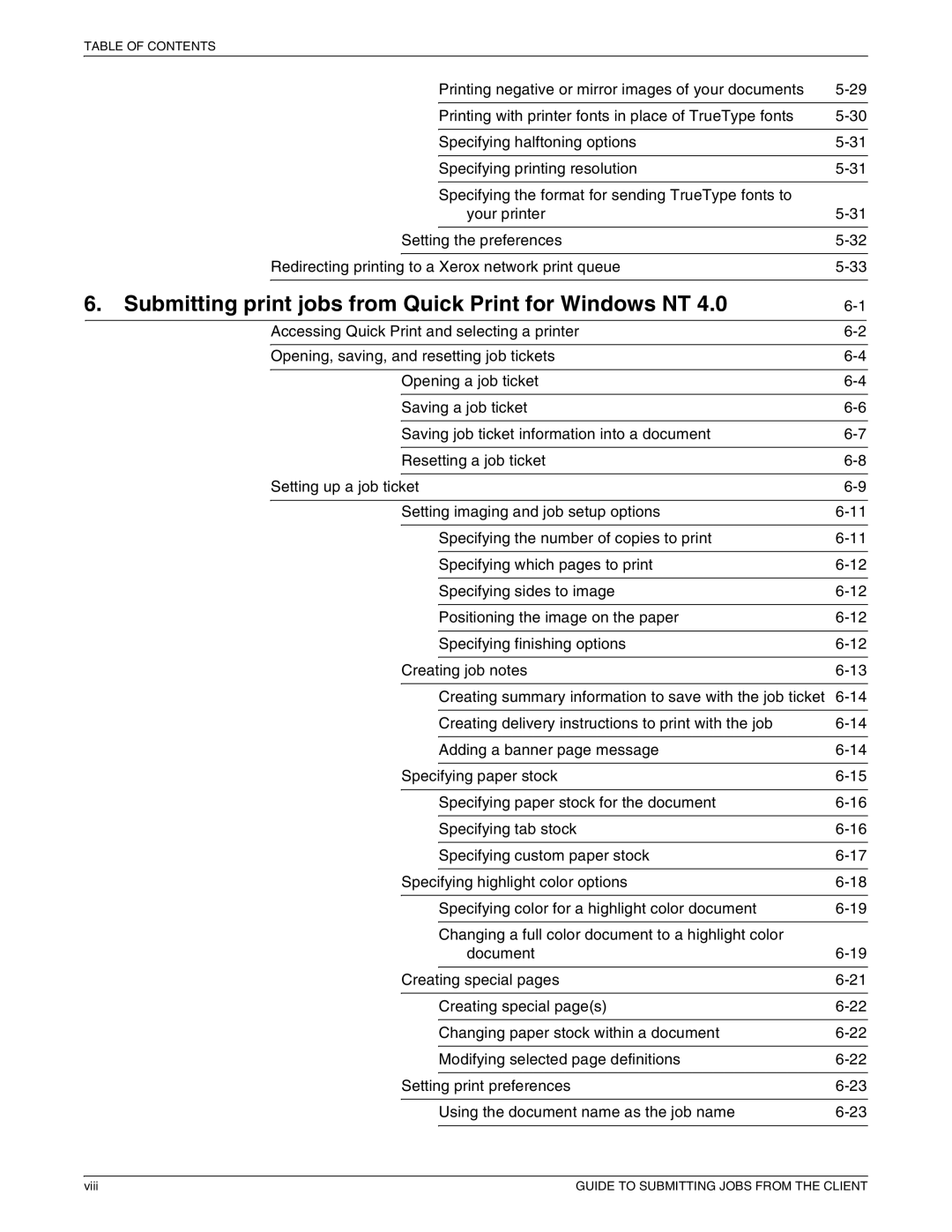 Xerox 721P87481 manual Submitting print jobs from Quick Print for Windows NT 