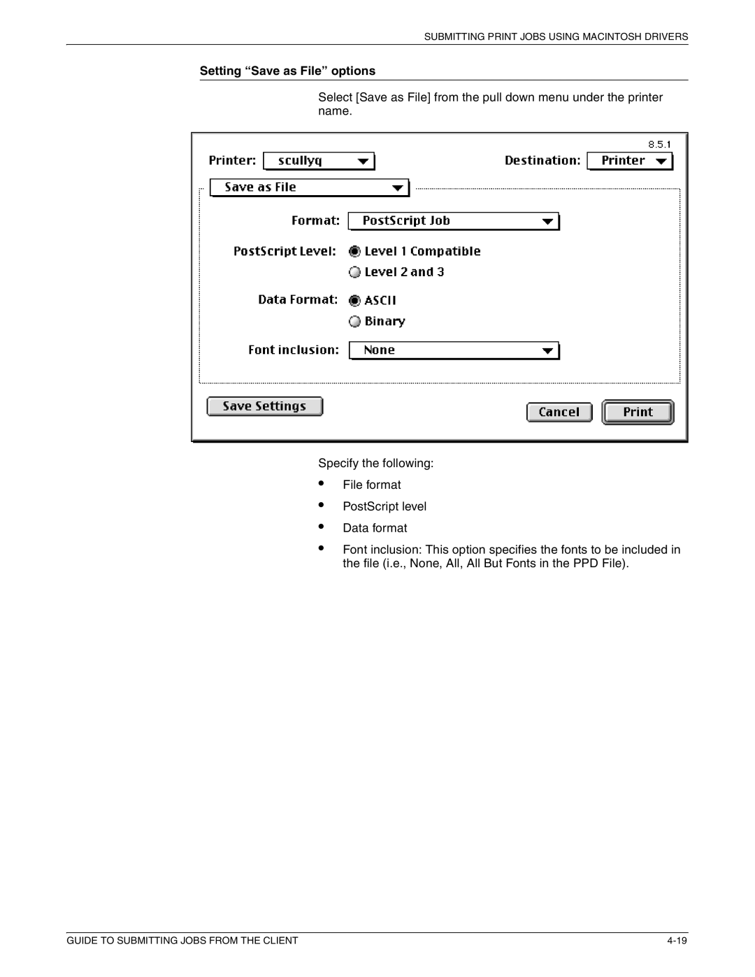 Xerox 721P87481 manual Setting Save as File options 