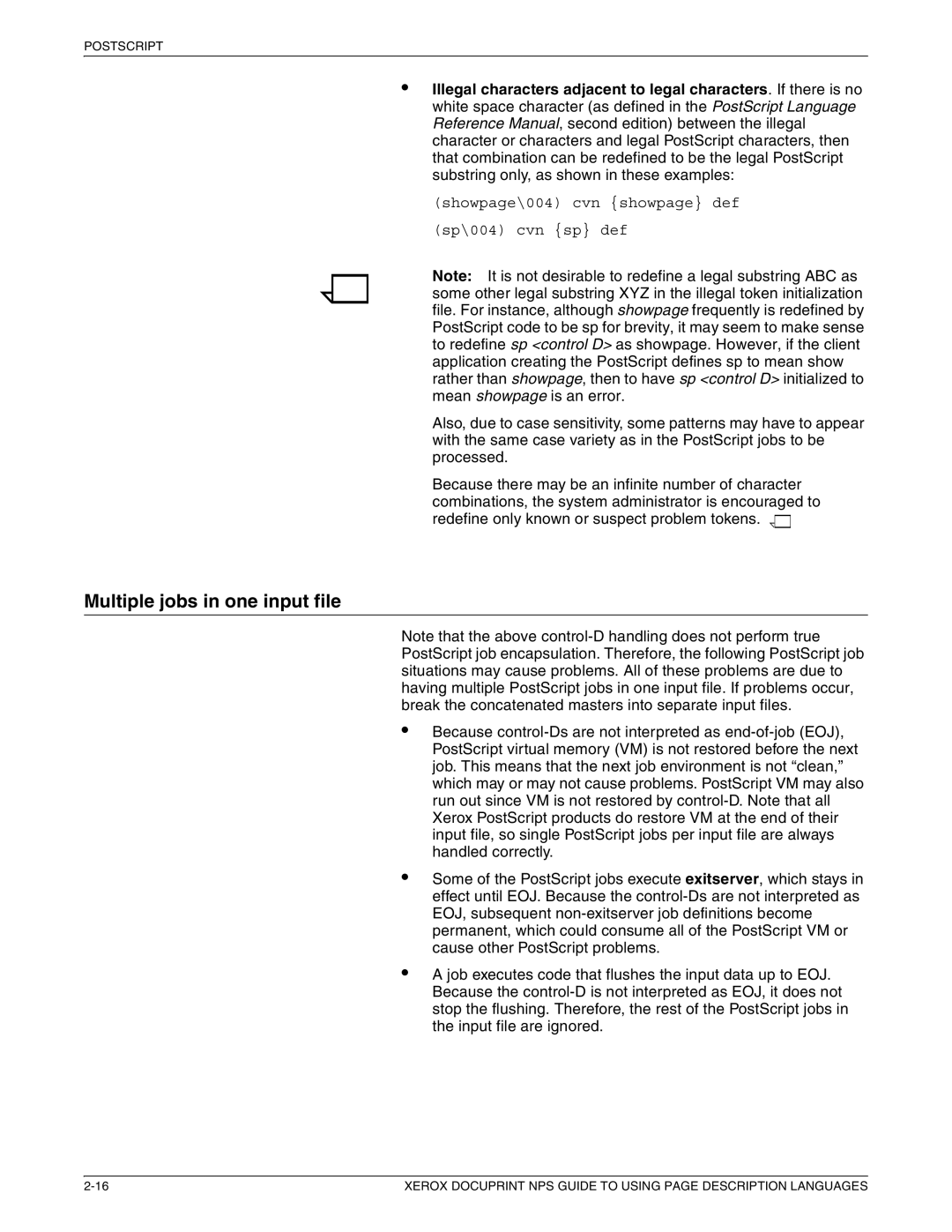 Xerox 721P87491 manual Multiple jobs in one input file 