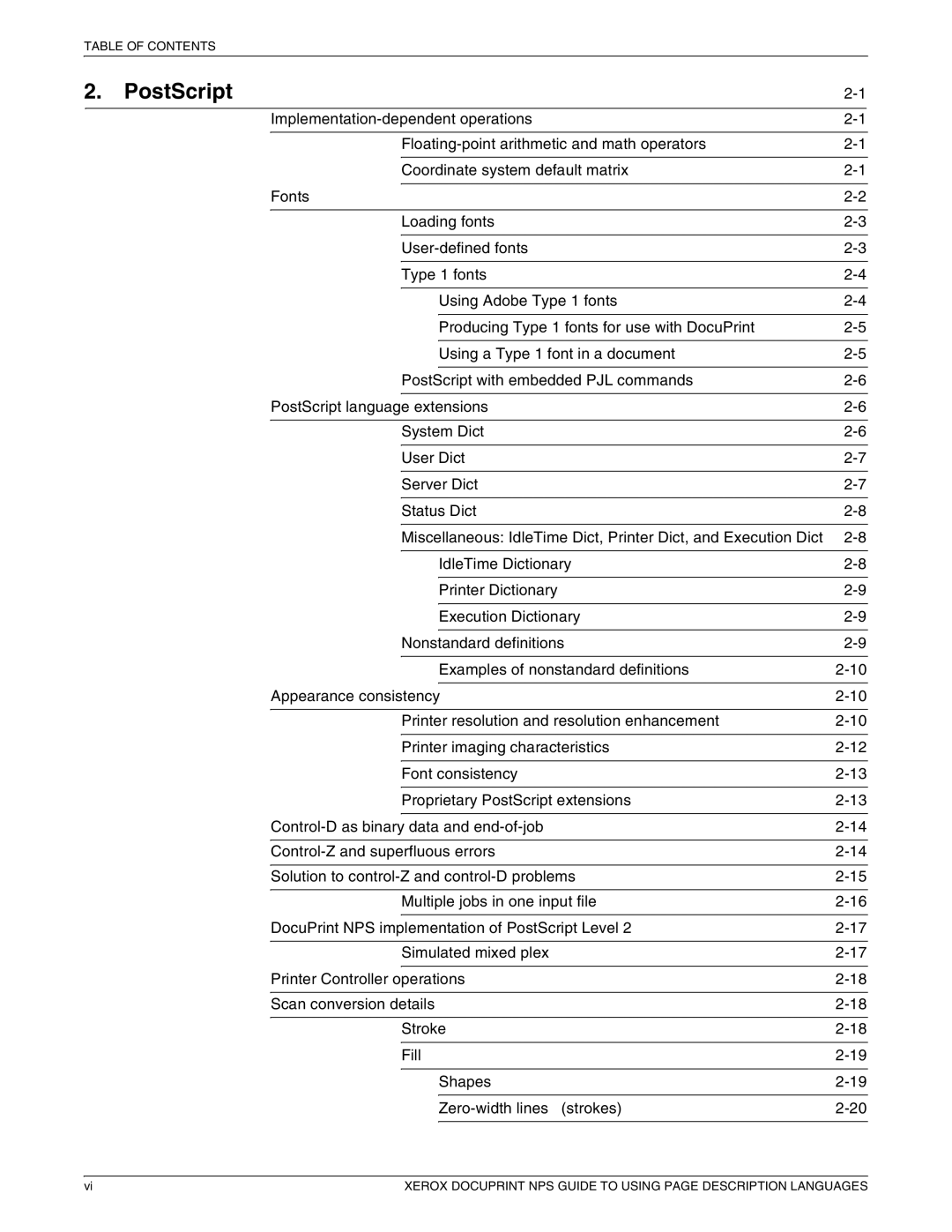 Xerox 721P87491 manual PostScript 