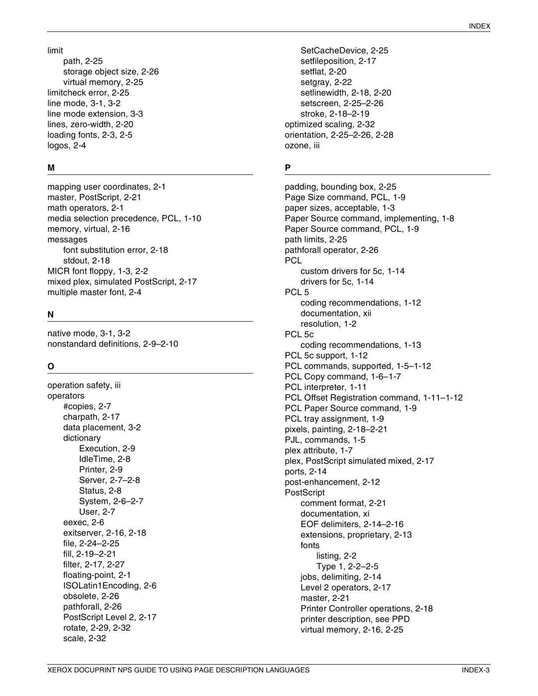 Xerox 721P87491 manual Pcl 