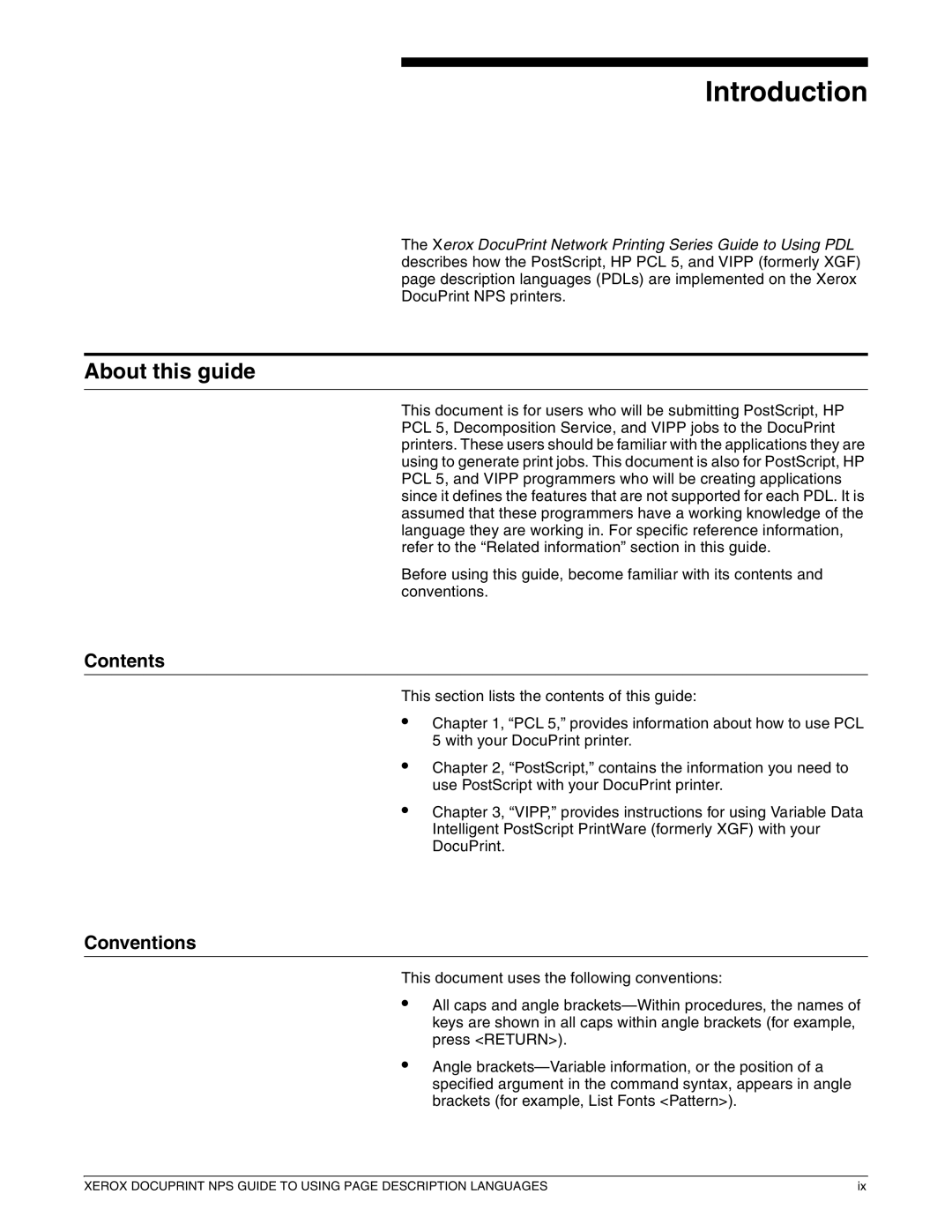 Xerox 721P87491 manual About this guide, Contents, Conventions 