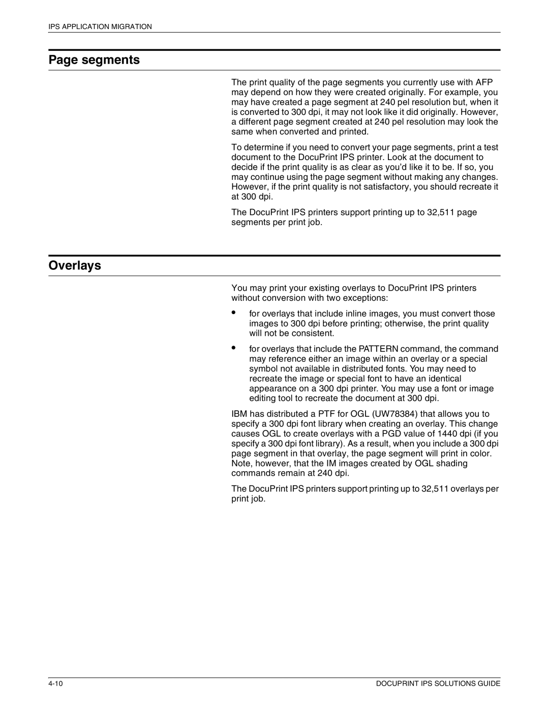 Xerox 721P88200 manual Segments, Overlays 