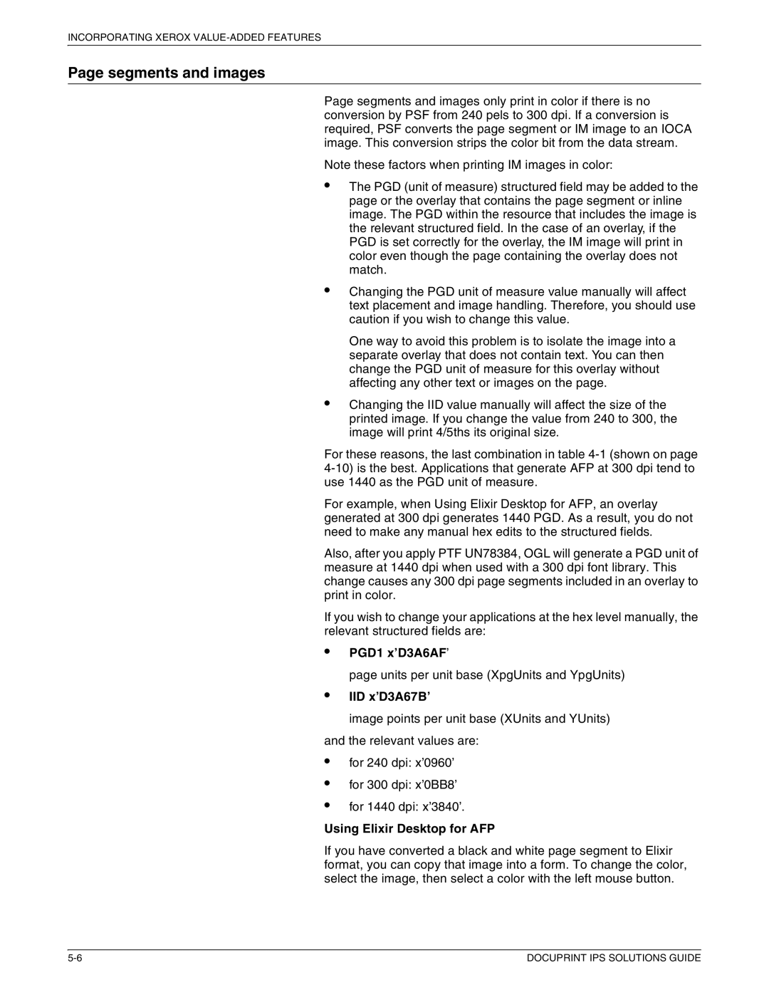 Xerox 721P88200 manual Segments and images, PGD1 x’D3A6AF’, IID x’D3A67B’ 