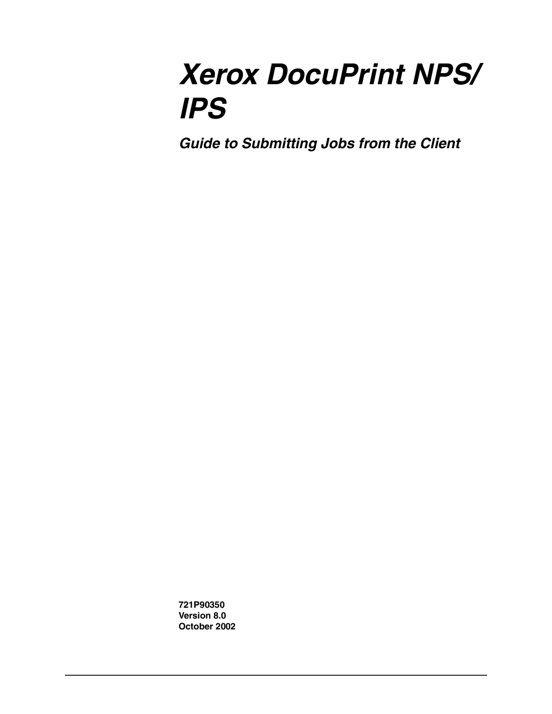 Xerox 721P90350 manual Ips 