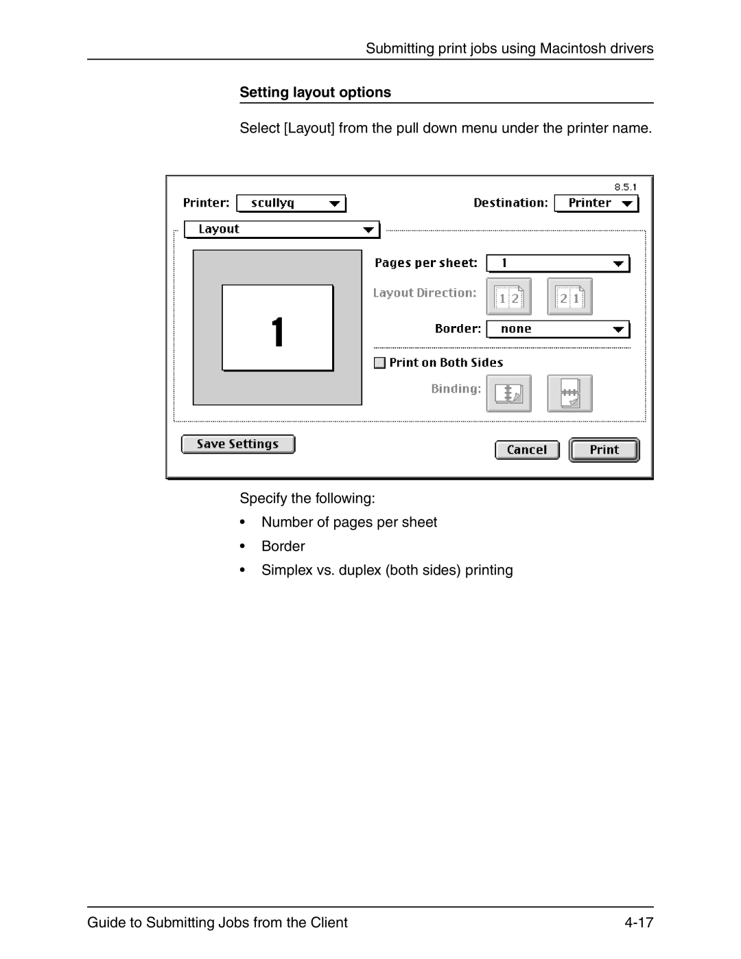 Xerox 721P90350 manual Setting layout options 