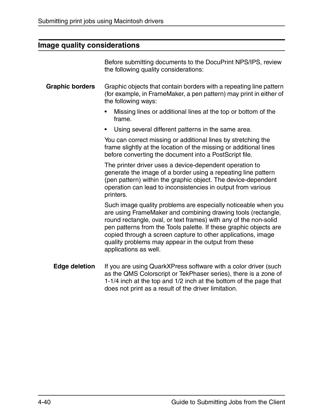 Xerox 721P90350 manual Image quality considerations 