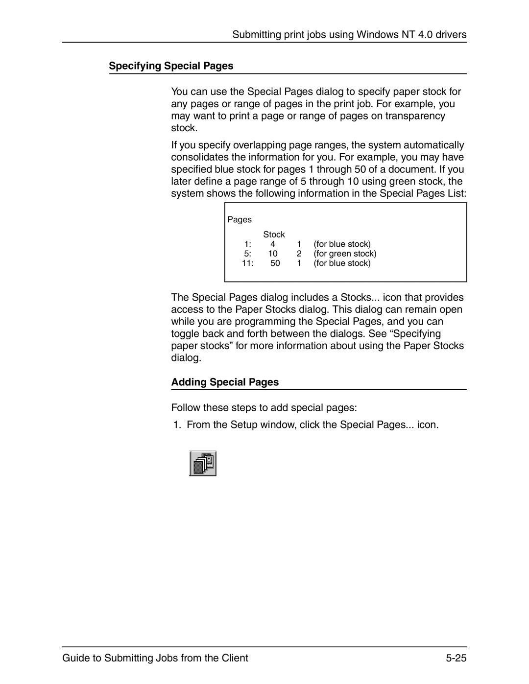 Xerox 721P90350 manual Specifying Special Pages, Adding Special Pages 