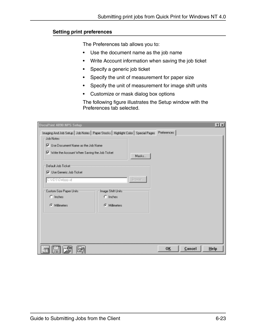 Xerox 721P90350 manual Setting print preferences 