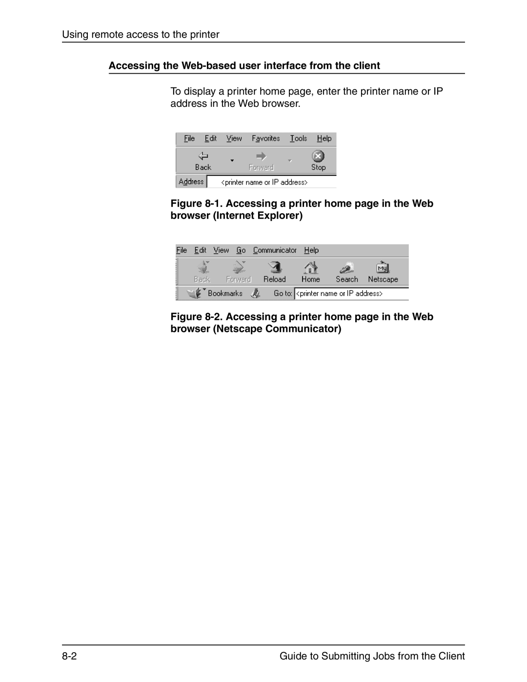 Xerox 721P90350 manual Accessing the Web-based user interface from the client 