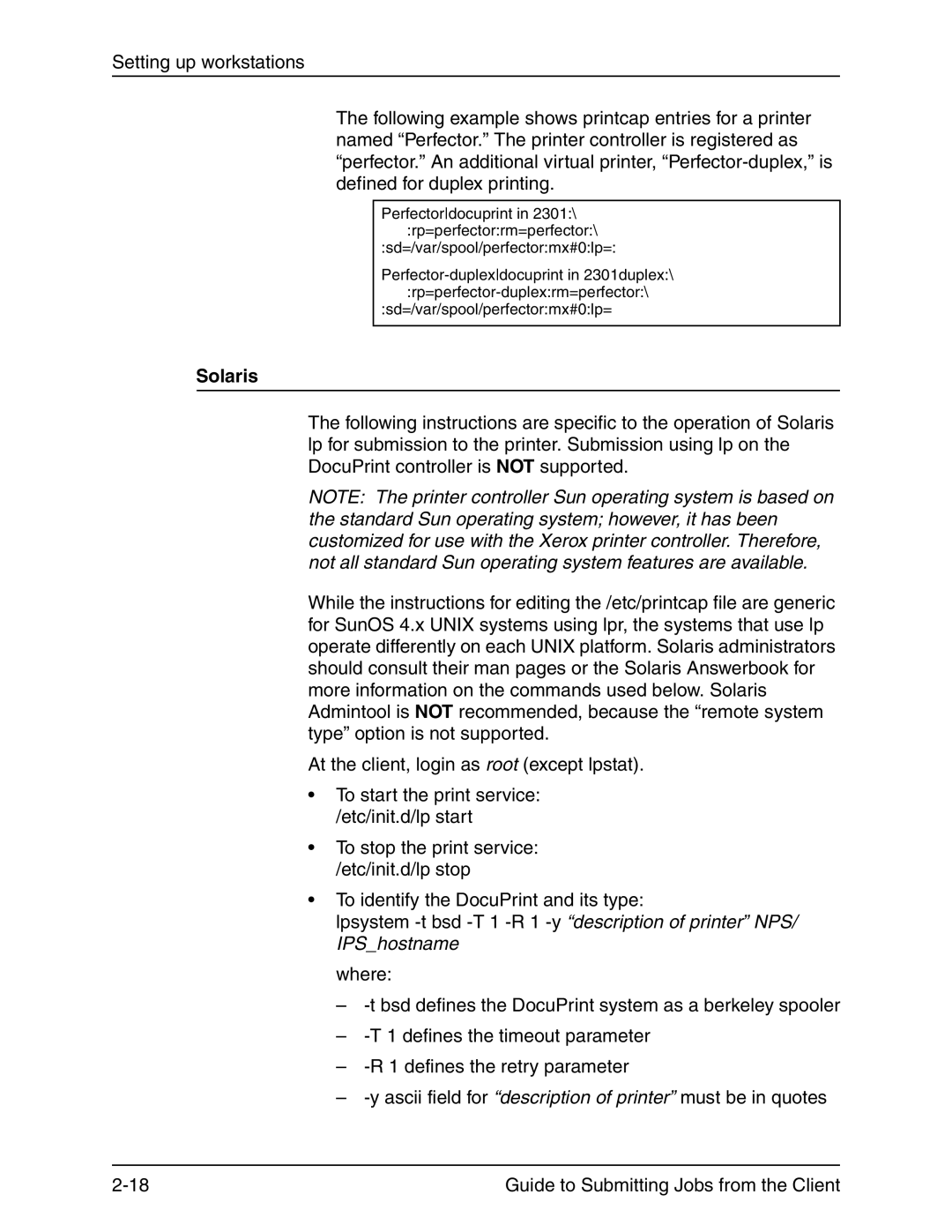 Xerox 721P90350 manual Solaris 