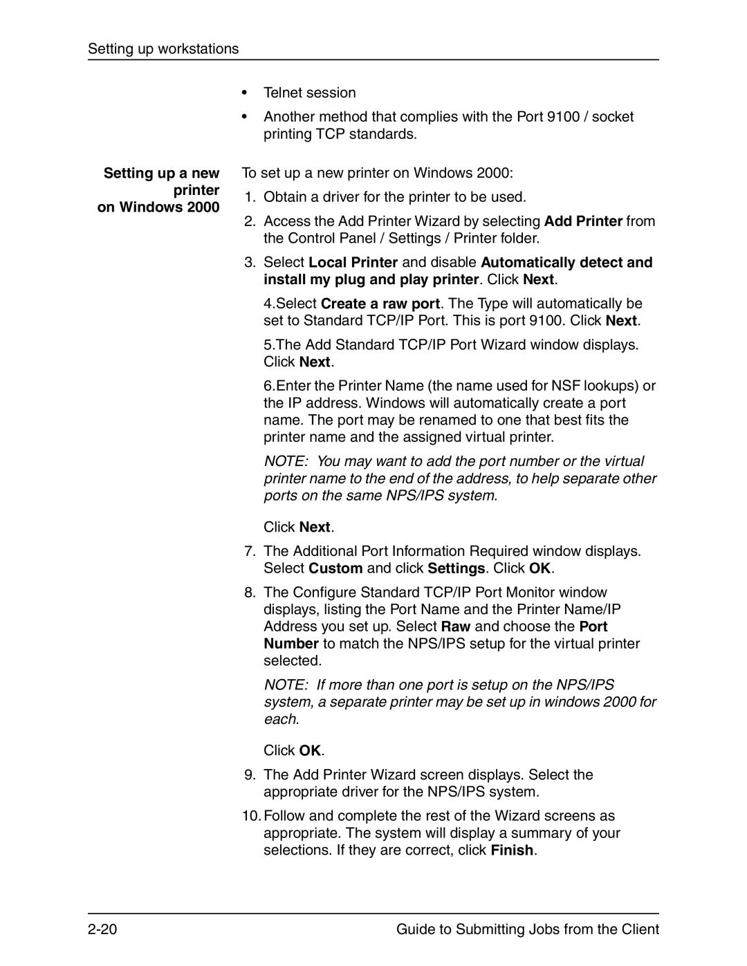 Xerox 721P90350 manual Setting up a new printer on Windows 