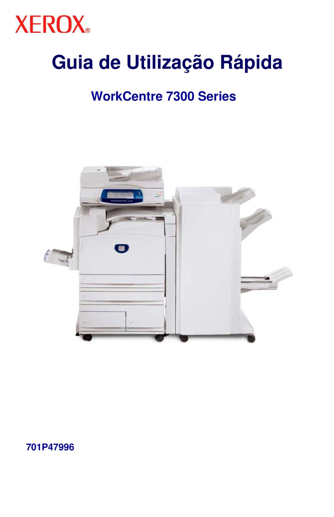 Xerox 7300 Series manual Guia de Utilização Rápida 