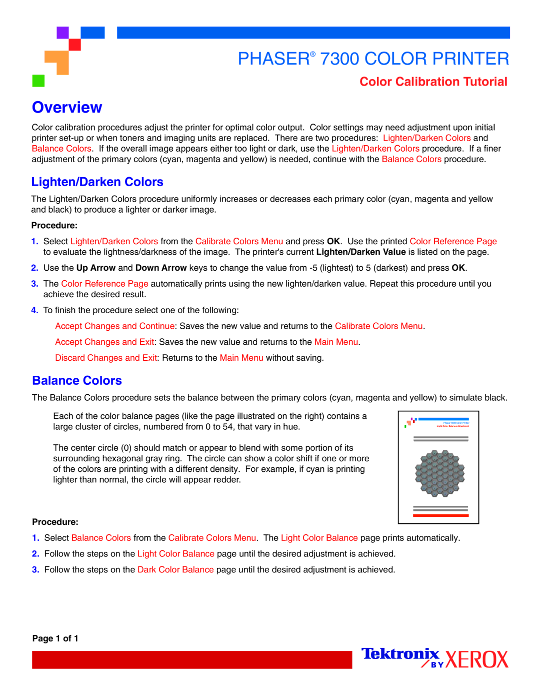 Xerox 7300 manual Overview 