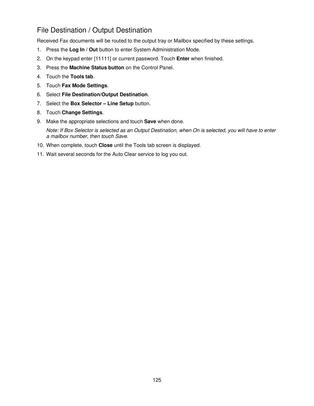 Xerox 7345, 7335 manual File Destination / Output Destination 