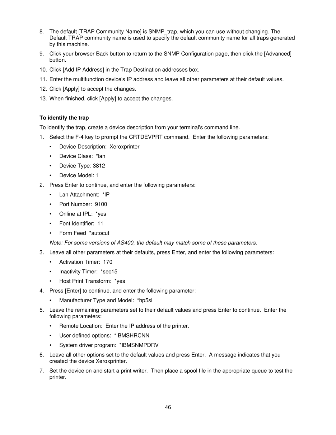 Xerox 7335, 7345 manual To identify the trap 