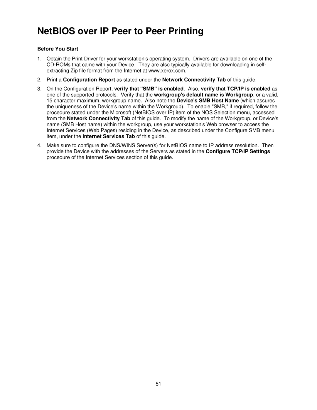 Xerox 7345, 7335 manual NetBIOS over IP Peer to Peer Printing 