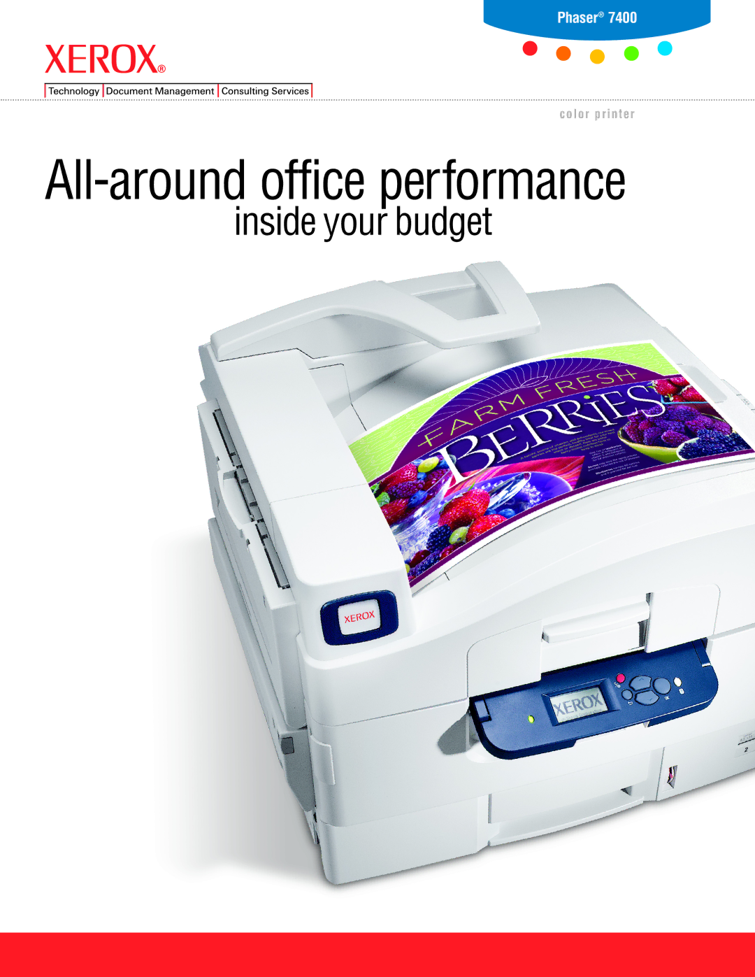 Xerox 7400 manual All-around office performance 