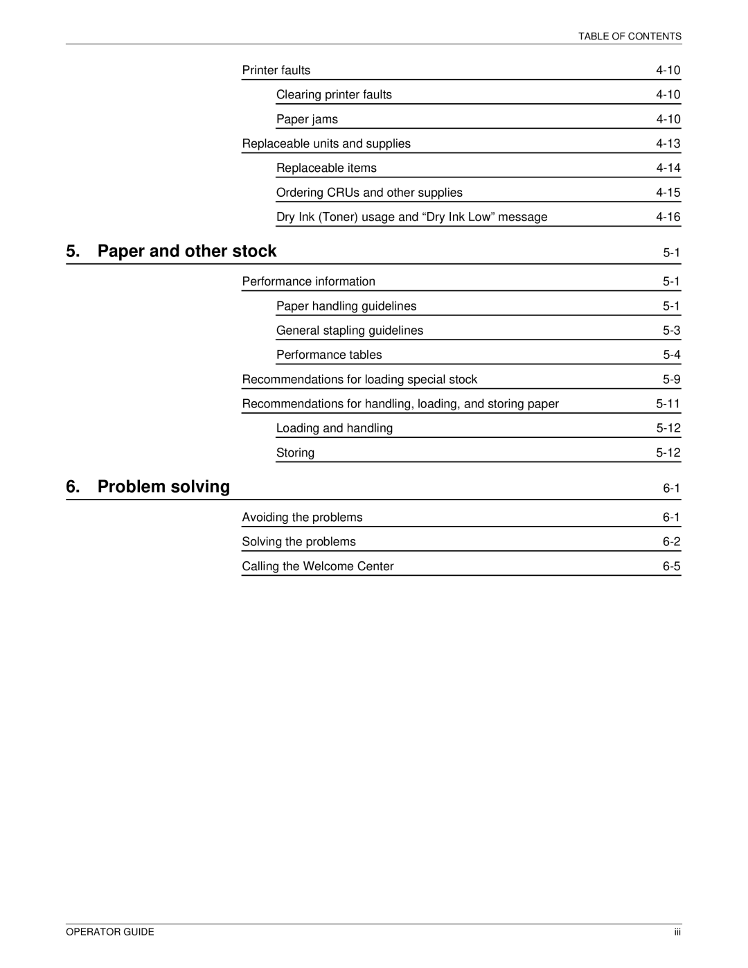 Xerox 75 MX manual Paper and other stock, Problem solving 