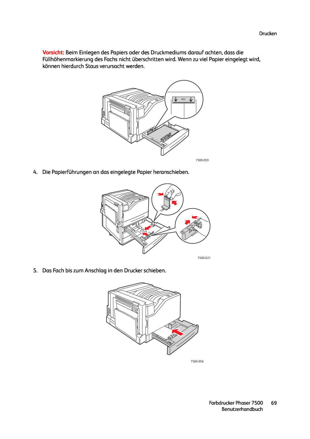 Xerox 7500 color printer manual Drucken, Benutzerhandbuch, Farbdrucker Phaser 