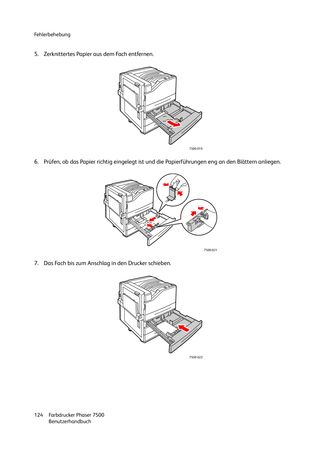 Xerox 7500 color printer manual 7500-019 