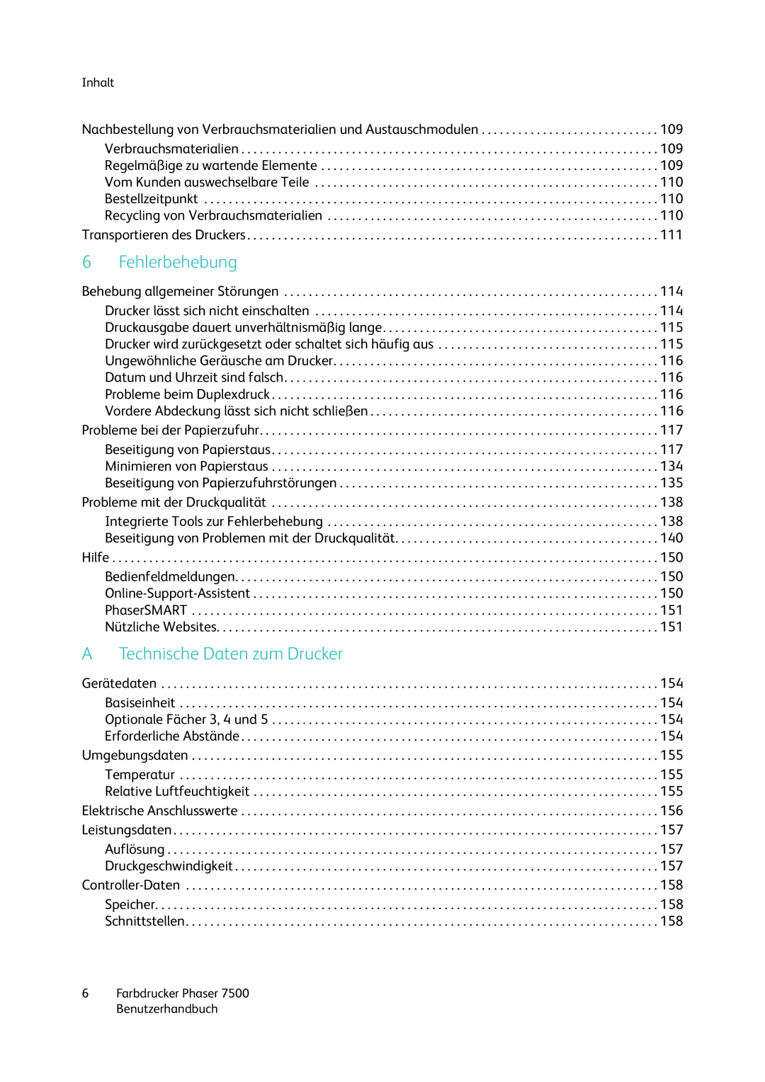 Xerox 7500 color printer manual Fehlerbehebung 