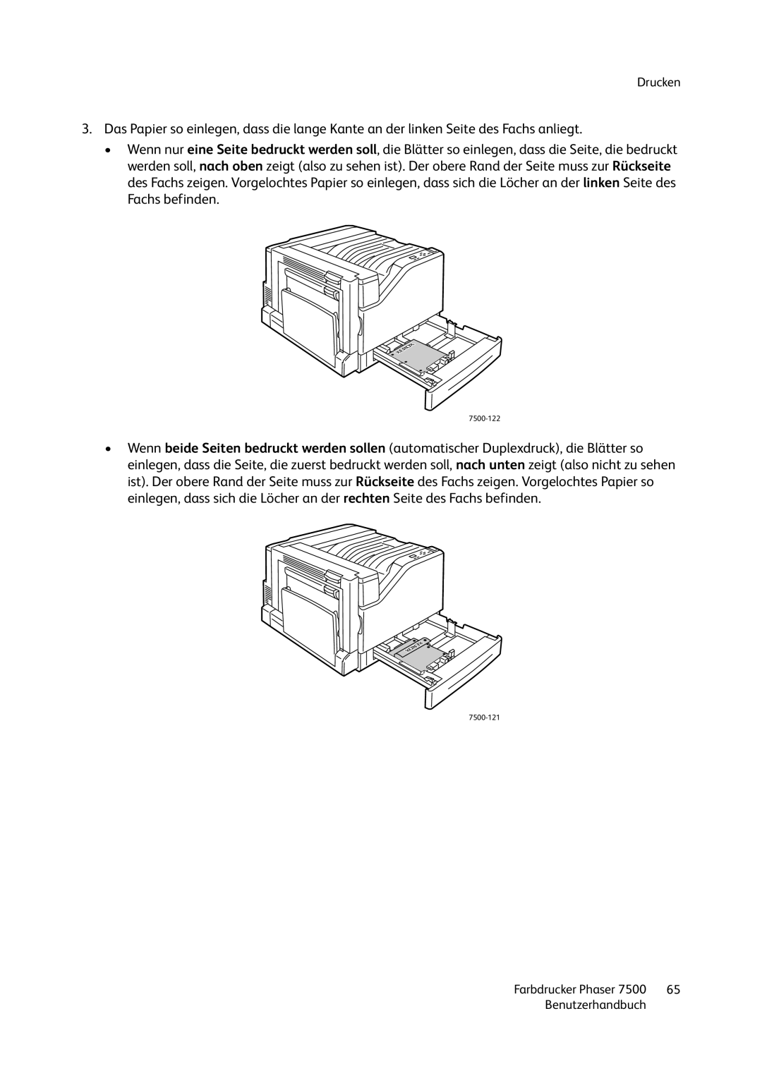 Xerox 7500 color printer manual 7500-122 