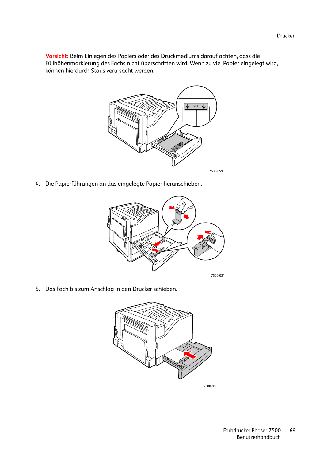 Xerox 7500 color printer manual 7500-059 