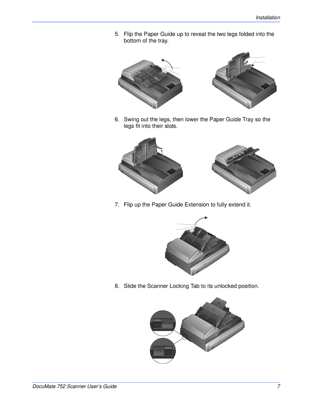 Xerox 752 manual Installation 