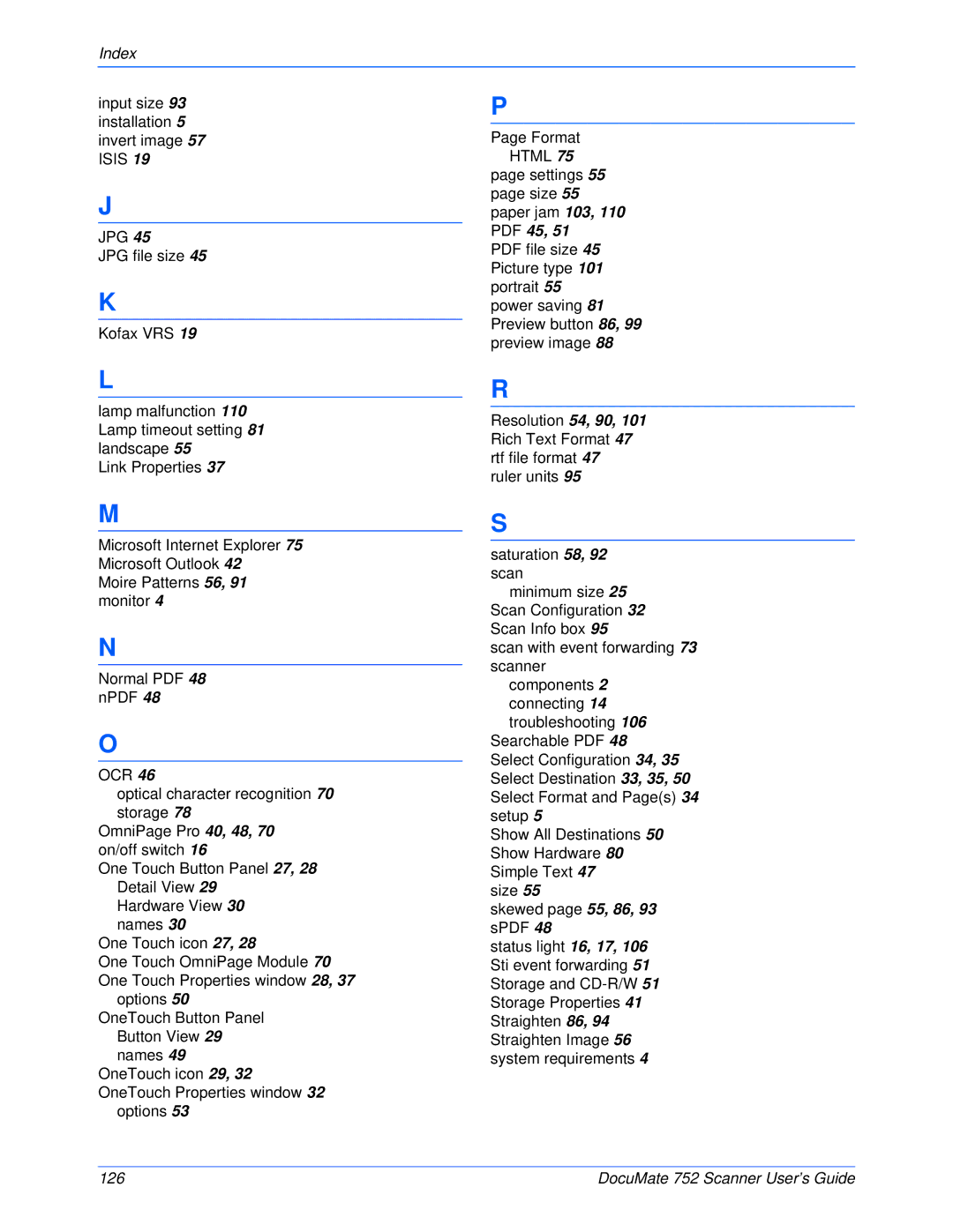 Xerox manual DocuMate 752 Scanner User’s Guide 