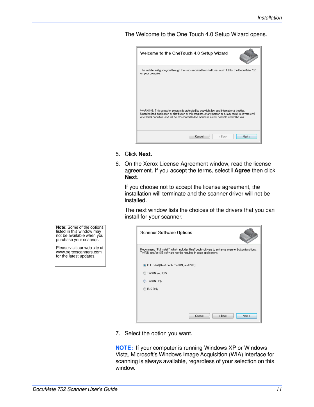 Xerox 752 manual Installation 