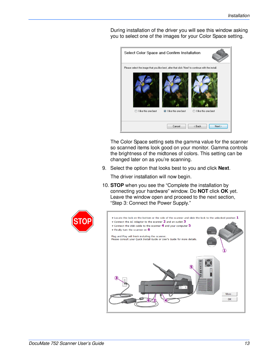 Xerox 752 manual Installation 