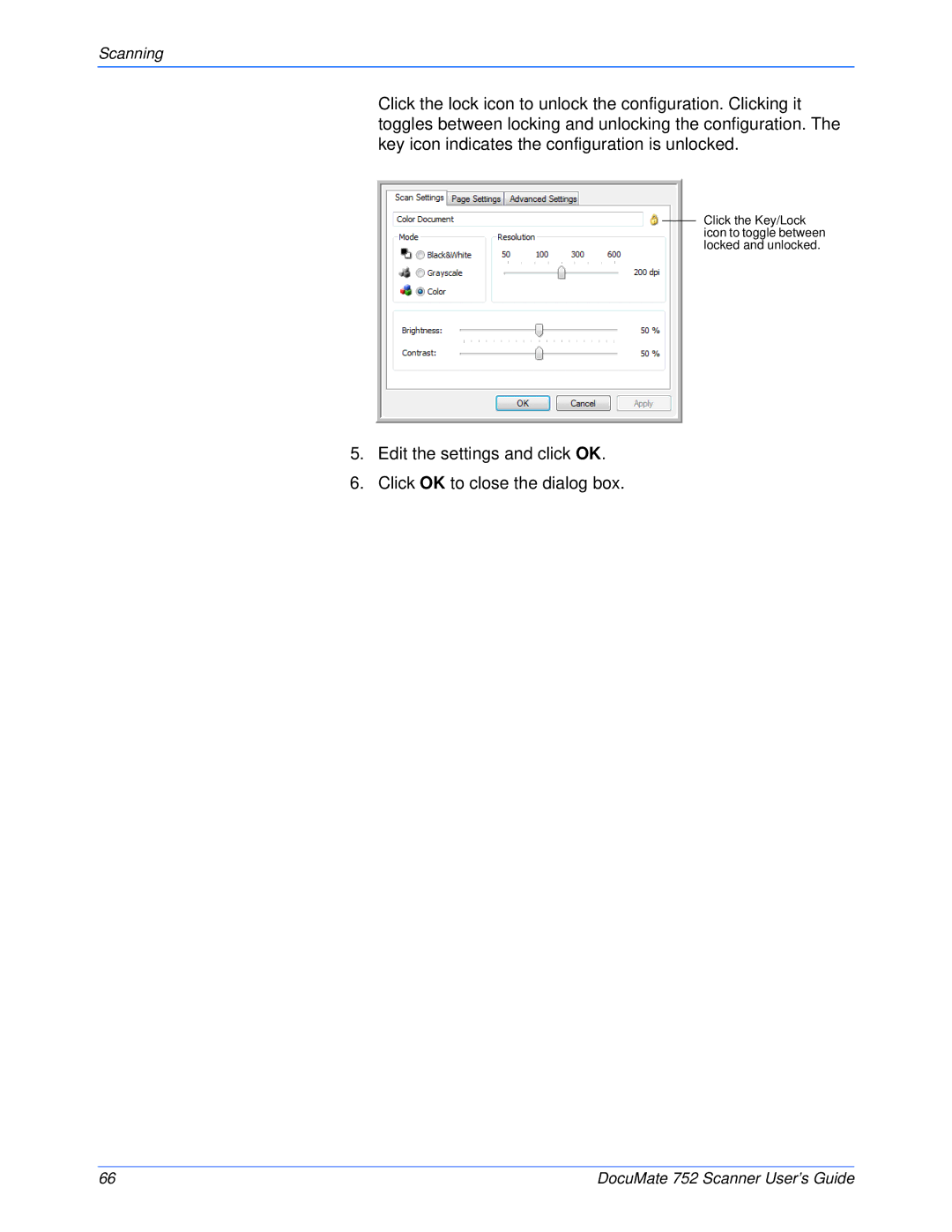 Xerox 752 manual Scanning 