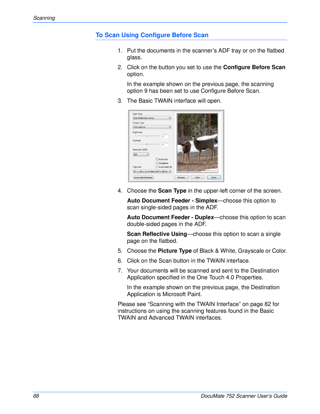 Xerox 752 manual To Scan Using Configure Before Scan 