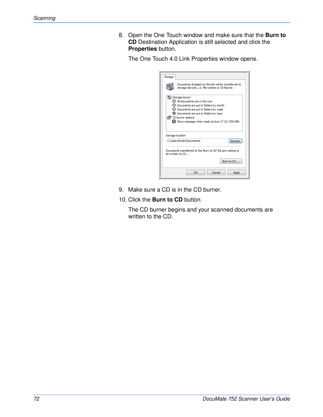 Xerox 752 manual Scanning 