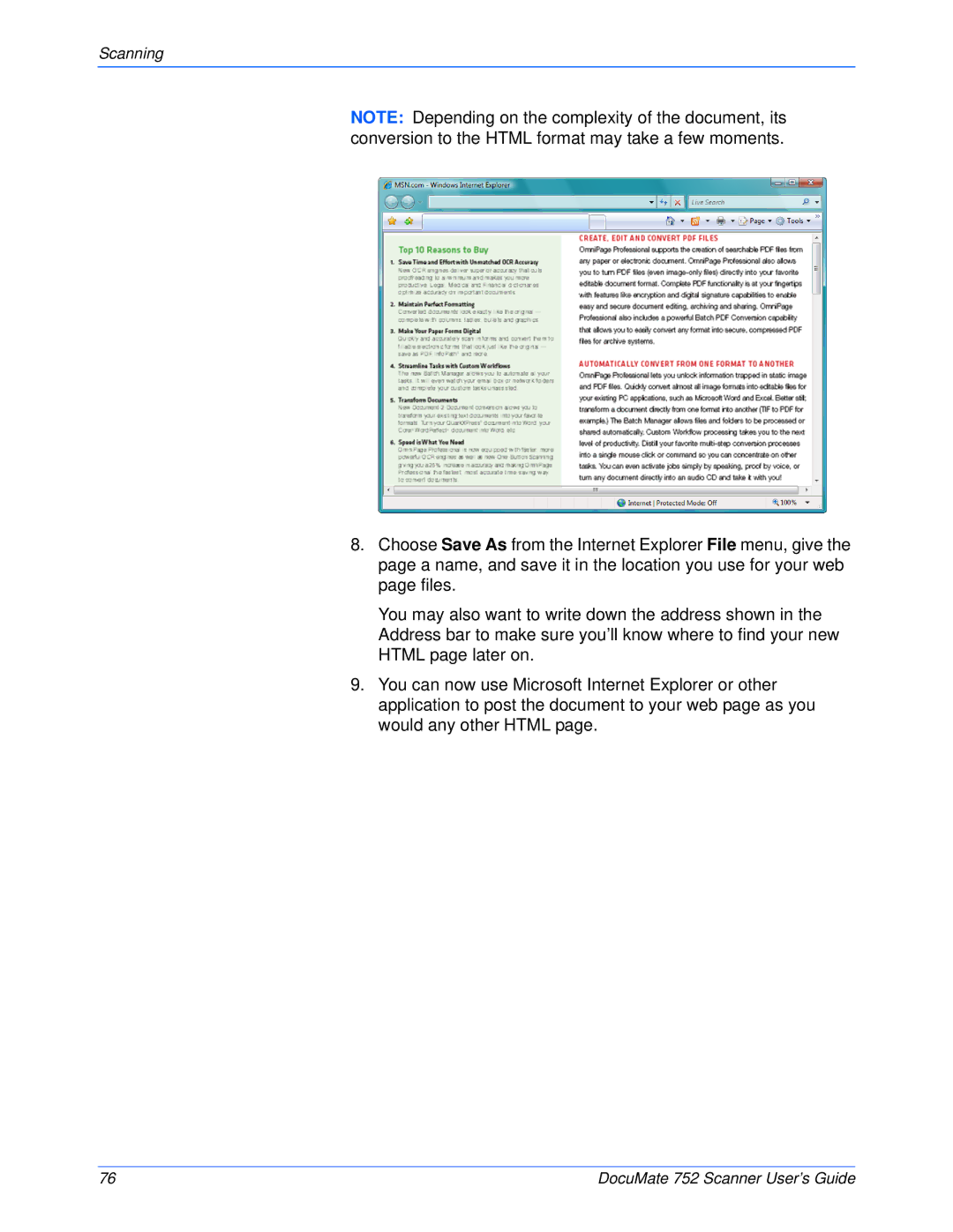 Xerox 752 manual Scanning 