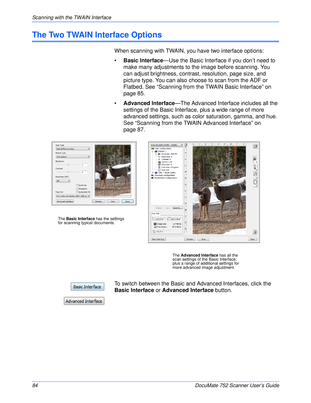 Xerox 752 manual Two Twain Interface Options 